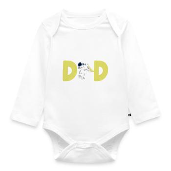 Cockatoo Dad Funny Parrot Cockatiel - Organic Longsleeve Baby Bodysuit - white - Front