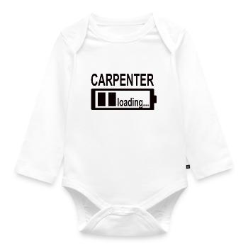 Schreiner Handwerker Schreinerei Tischler Hobel - Baby Bio-Langarm-Body - Weiß - Vorne