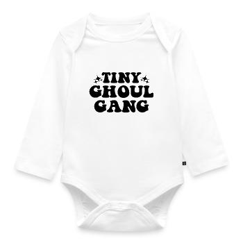 Tiny Ghoul Gang Halloween - Organic Longsleeve Baby Bodysuit - white - Front