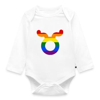 Zodiac sign Taurus LGBT - Organic Longsleeve Baby Bodysuit - white - Front