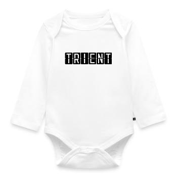 Trento Airport Sign - Organic Longsleeve Baby Bodysuit - white - Front