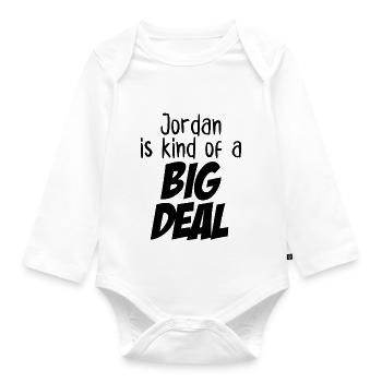 Jordanien ist eine große Sache - Baby Bio-Langarm-Body - Weiß - Vorne
