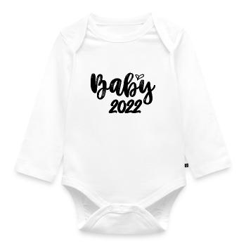 Bébé 2022 Grossesse Annonce Bébé Naissance - Body Bébé bio manches longues - blanc - Devant