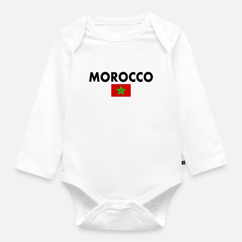 Maroc - Body Bébé bio manches longues - blanc