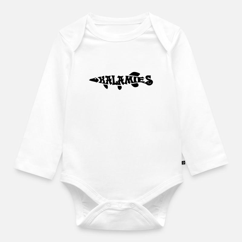 Brochet fishman - Body Bébé bio manches longues - blanc