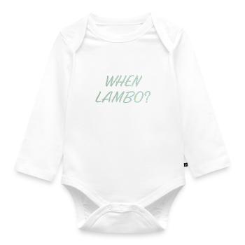 WHEN LAMBO IGLOO - Organic Longsleeve Baby Bodysuit - white - Front