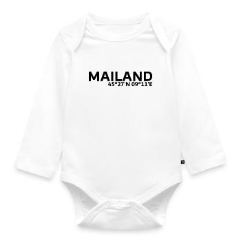 Milan coordinates - Organic Longsleeve Baby Bodysuit - white - Front