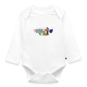 Hickory Dickory Dock - Baby Bio-Langarm-Body - Weiß - Vorne