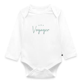 Ne cesse jamais de voyager - Body Bébé bio manches longues - blanc - Devant