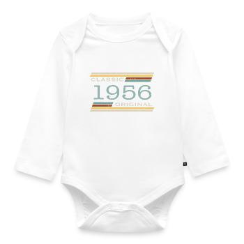 Vintage 1956, Classique, Original(e) - Body Bébé bio manches longues - blanc - Devant