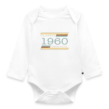 Vintage 1960, Classique, Original(e) - Body Bébé bio manches longues - blanc - Devant