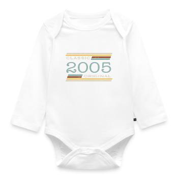 Vintage 2005, Classique, Original(e) - Body Bébé bio manches longues - blanc - Devant