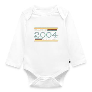 Vintage 2004, Classique, Original(e) - Body Bébé bio manches longues - blanc - Devant