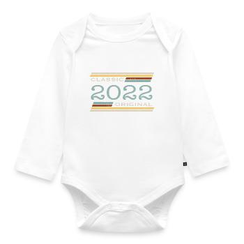 Vintage 2023, Classique, Original(e) - Body Bébé bio manches longues - blanc - Devant