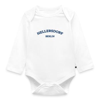 Berlin - Hellersdorf - Berlinerin - Berliner Bär - Baby Bio-Langarm-Body - Weiß - Vorne