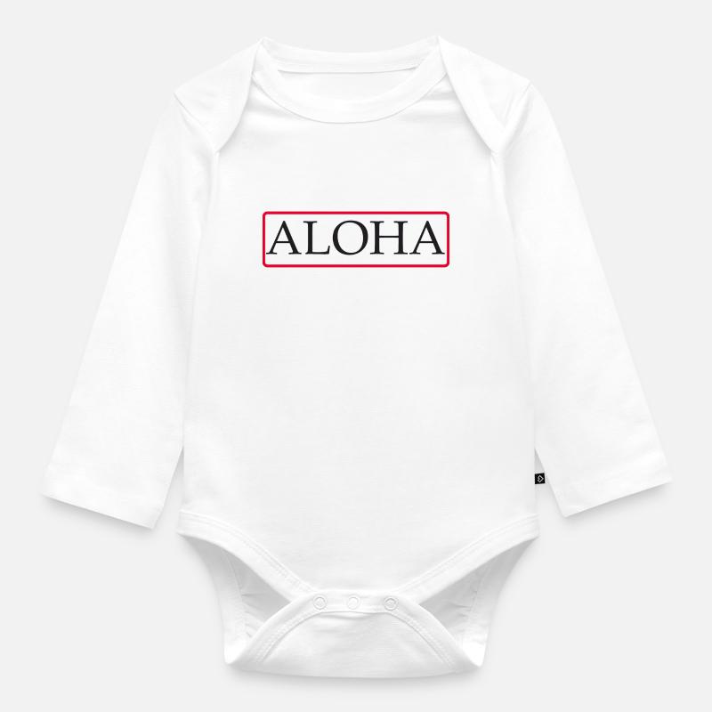 Aloha - Body Bébé bio manches longues - blanc