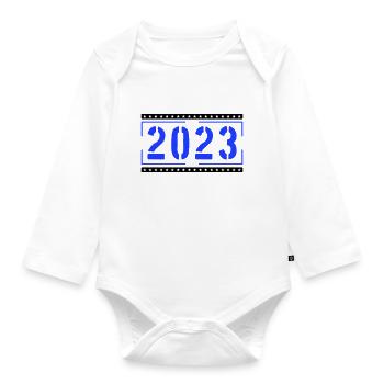 2023 - Organic Longsleeve Baby Bodysuit - white - Front