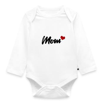 Cœur de maman - Body Bébé bio manches longues - blanc - Devant