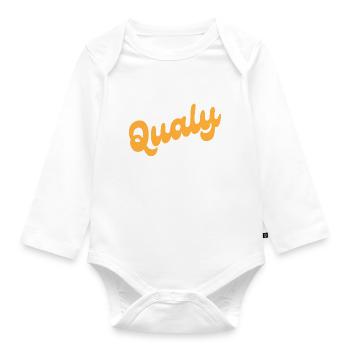Qualy - Baby Bio-Langarm-Body - Weiß - Vorne
