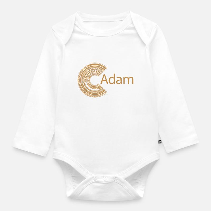 Pour Adam - Body Bébé bio manches longues - blanc