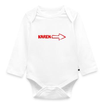 Ich bin bei Karen, sie muss mit dem Manager sprechen - Baby Bio-Langarm-Body - Weiß - Vorne