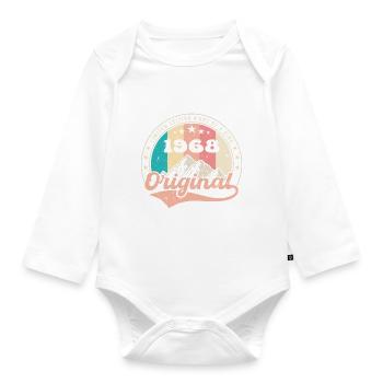 Geburtstagsgeschenk 1968 Damen | Jahrgang 1968 - Baby Bio-Langarm-Body - Weiß - Vorne