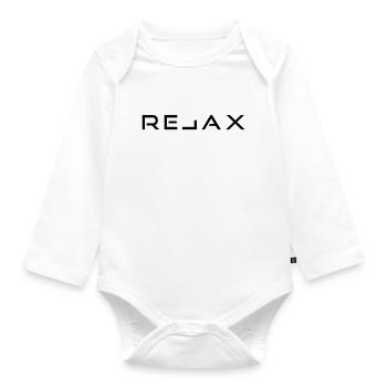 Graphique Relax - Body Bébé bio manches longues - blanc - Devant