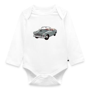 Grey convertible - Organic Longsleeve Baby Bodysuit - white - Front