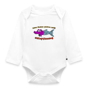 Meine Flossen gehören mir! Stop finning !!! - Baby Bio-Langarm-Body - Weiß - Vorne