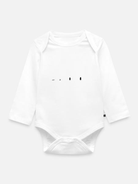 Camping - Baby Bio-Langarm-Body - Weiß