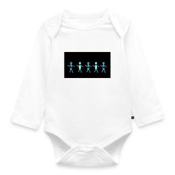 Figuren - Baby Bio-Langarm-Body - Weiß - Vorne