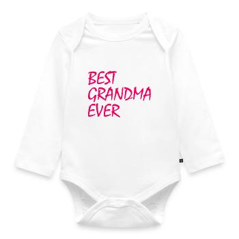 Best grandma ever - Baby Bio-Langarm-Body - Weiß - Vorne