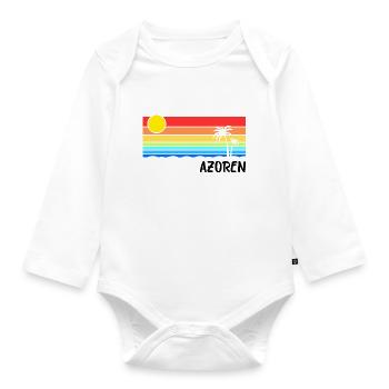 Azores Portugal Atlantic Island Idea - Organic Longsleeve Baby Bodysuit - white - Front