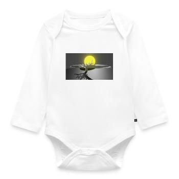 Landschaft - Baby Bio-Langarm-Body - Weiß - Vorne