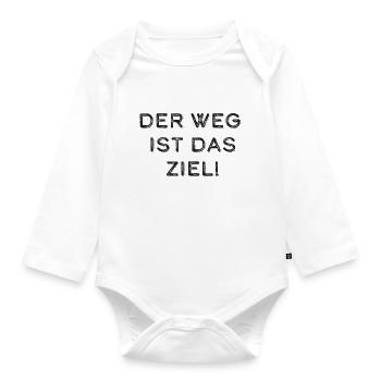 Der Weg ist das Ziel! - Baby Bio-Langarm-Body - Weiß - Vorne