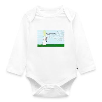 Hoffnungsstur sein. - Baby Bio-Langarm-Body - Weiß - Vorne