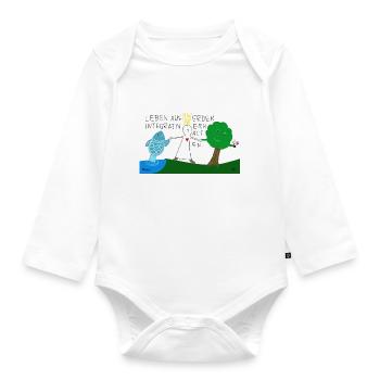 Leben auf Erden integrativ erhalten. - Baby Bio-Langarm-Body - Weiß - Vorne