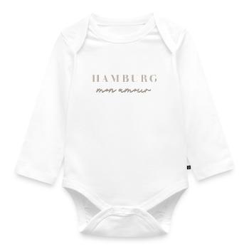 HAMBURG MON AMOUR - Baby Bio-Langarm-Body - Weiß - Vorne