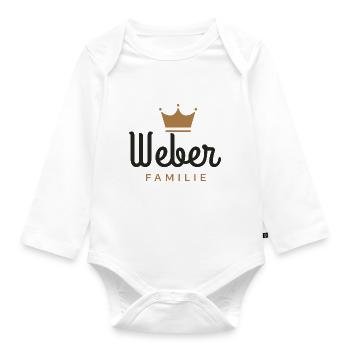 Weber-Familie - Baby Bio-Langarm-Body - Weiß - Vorne