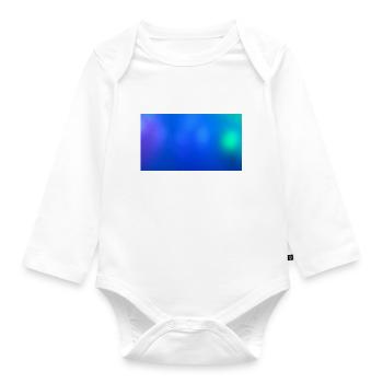 Blue Lights 73 - Organic Longsleeve Baby Bodysuit - white - Front