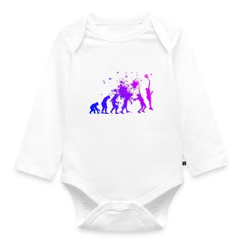Paddle Tennis Paddle Women's Paddle Court Paddling - Organic Longsleeve Baby Bodysuit - white - Front