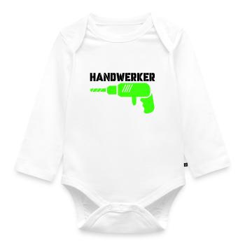 handwerker - Baby Bio-Langarm-Body - Weiß - Vorne