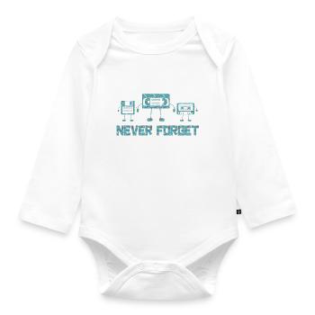 Music, Retro, Heavy Metal, Hard Rock, Punk, Vinyl, Pop - Organic Longsleeve Baby Bodysuit - white - Front