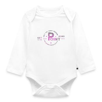 get to the point - Organic Longsleeve Baby Bodysuit - white - Front