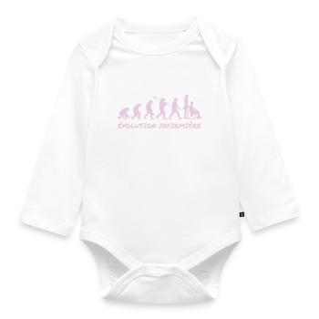 évolution infirmière - Body Bébé bio manches longues - blanc - Devant