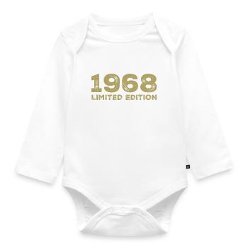 Cadeau D'anniversaire Nées En 1968 Vintage 1968 - Body Bébé bio manches longues - blanc - Devant