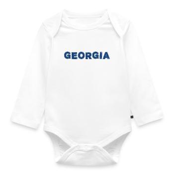 GEORGIA State - Organic Longsleeve Baby Bodysuit - white - Front