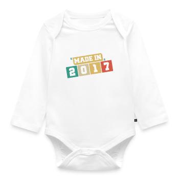 2023 Birthday 2023 Born In 2023 Birthday - Organic Longsleeve Baby Bodysuit - white - Front