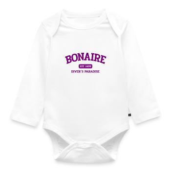 Bonaire - Kralendijk - Karibik - Dutch Caribbean - Organic Longsleeve Baby Bodysuit - white - Front