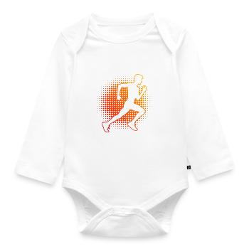 Course Femme Jogging Course à pied Fitness Course à pied - Body Bébé bio manches longues - blanc - Devant